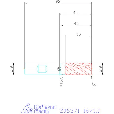 Garant Garant Master Ni-Based tóruszmaró HPC 16/1,0 mm