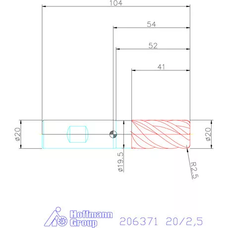 Garant Garant Master Ni-Based tóruszmaró HPC 20/2,5 mm
