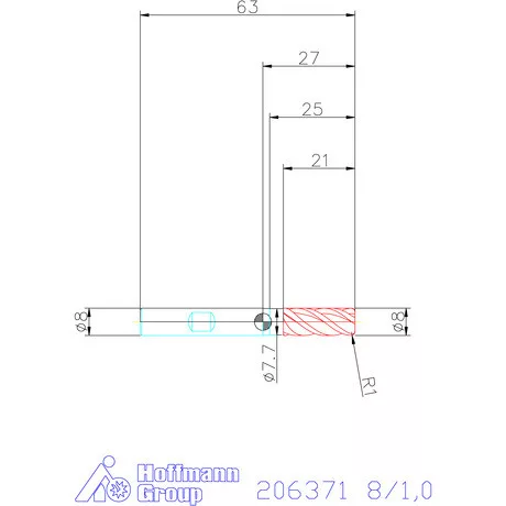 Garant Garant Master Ni-Based tóruszmaró HPC 8/1,0 mm