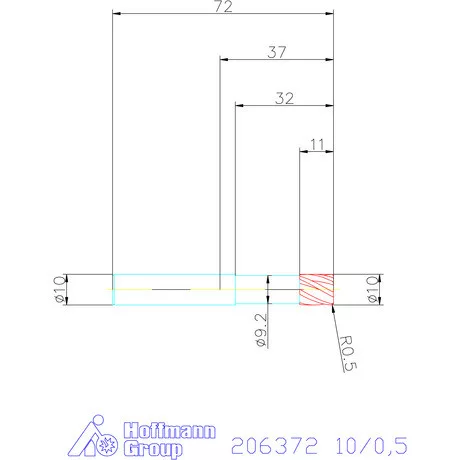 Garant Garant Diabolo VHM tóruszmaró HPC 10/0,5 mm