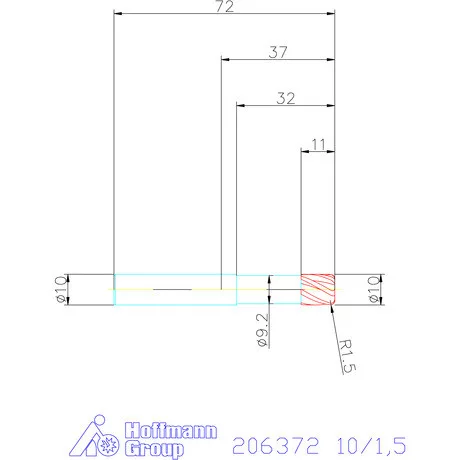 Garant Garant Diabolo VHM tóruszmaró HPC 10/1,5 mm
