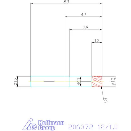 Garant Garant Diabolo VHM tóruszmaró HPC 12/1,0 mm