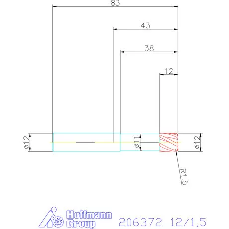 Garant Garant Diabolo VHM tóruszmaró HPC 12/1,5 mm