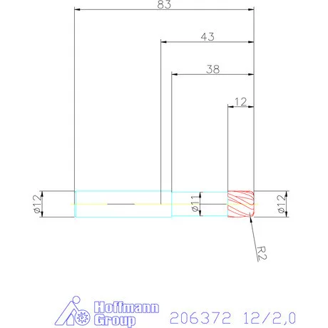 Garant Garant Diabolo VHM tóruszmaró HPC 12/2,0 mm