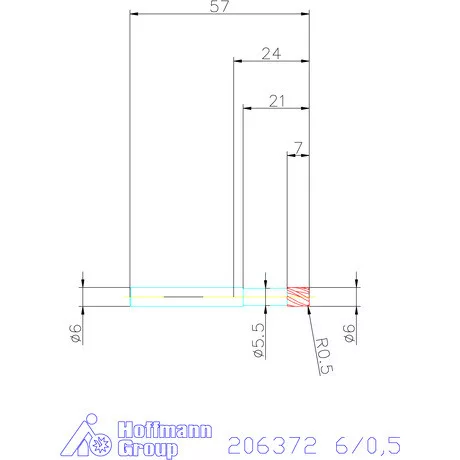 Garant Garant Diabolo VHM tóruszmaró HPC 6/0,5 mm