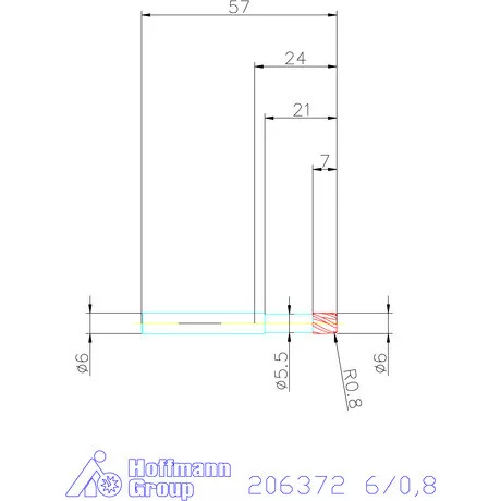 Garant Garant Diabolo VHM tóruszmaró HPC 6/0,8 mm