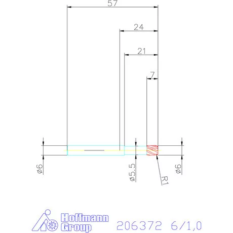Garant Garant Diabolo VHM tóruszmaró HPC 6/1,0 mm