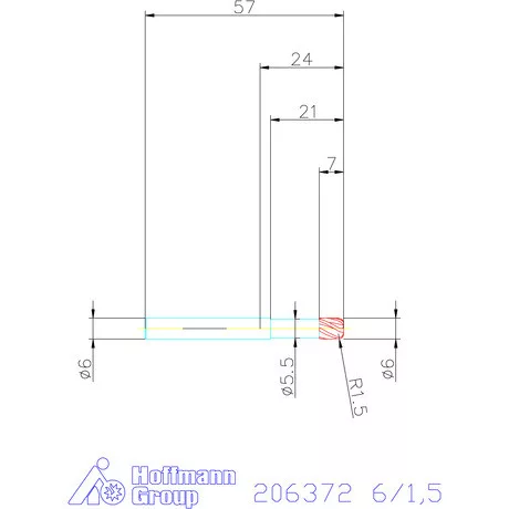 Garant Garant Diabolo VHM tóruszmaró HPC 6/1,5 mm