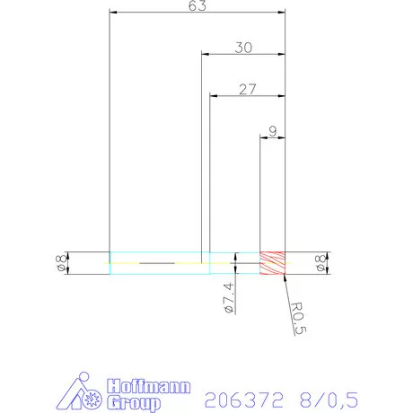 Garant Garant Diabolo VHM tóruszmaró HPC 8/0,5 mm
