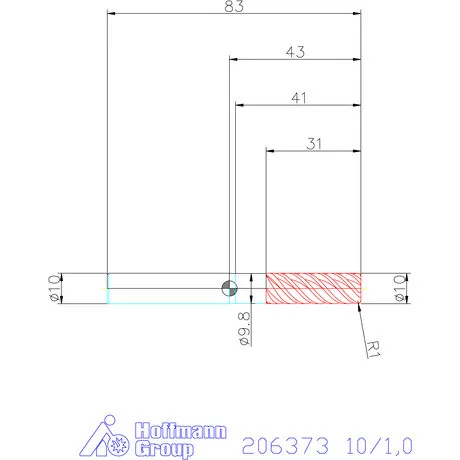 Garant Garant Master Ni-Based tóruszmaró HPC 10/1,0 mm