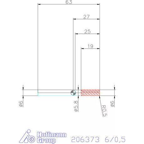 Garant Garant Master Ni-Based tóruszmaró HPC 6/0,5 mm
