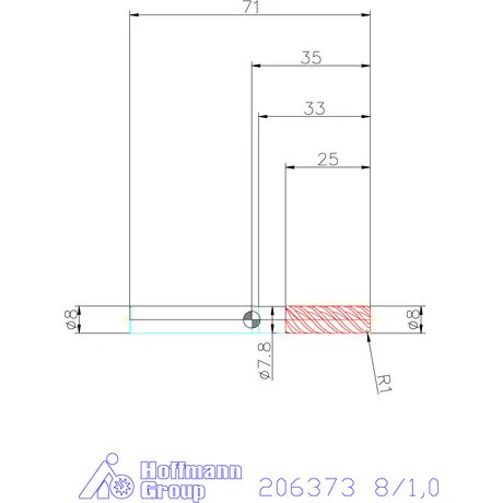 Garant Garant Master Ni-Based tóruszmaró HPC 8/1,0 mm