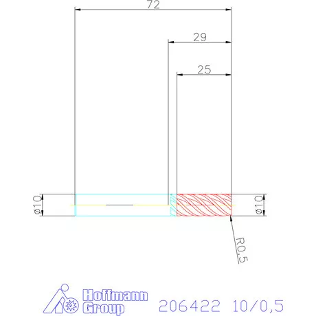 Garant Garant Diabolo VHM tóruszmaró HPC 10/0,5 mm