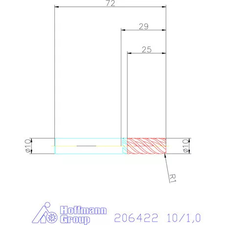 Garant Garant Diabolo VHM tóruszmaró HPC 10/1,0 mm