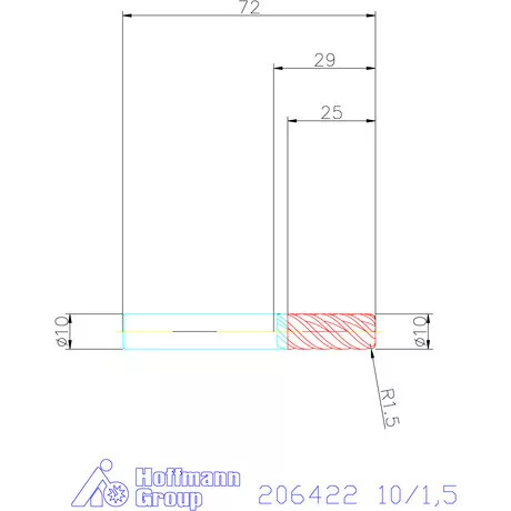 Garant Garant Diabolo VHM tóruszmaró HPC 10/1,5 mm