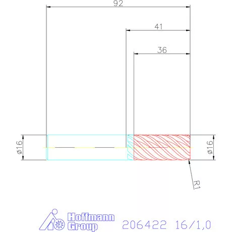 Garant Garant Diabolo VHM tóruszmaró HPC 16/1,0 mm