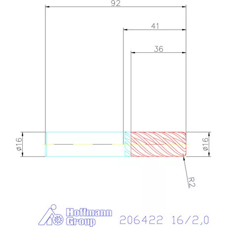Garant Garant Diabolo VHM tóruszmaró HPC 16/2,0 mm