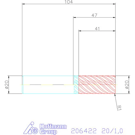 Garant Garant Diabolo VHM tóruszmaró HPC 20/1,0 mm