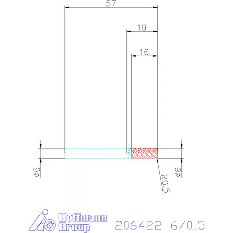 Garant Garant Diabolo VHM tóruszmaró HPC 6/0,5 mm