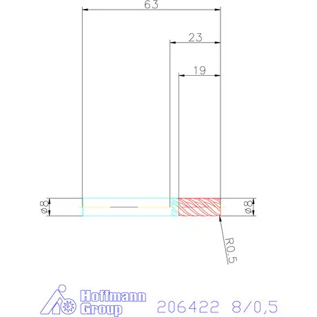 Garant Garant Diabolo VHM tóruszmaró HPC 8/0,5 mm