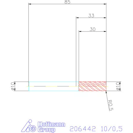 Garant Garant Diabolo VHM tóruszmaró HPC 10/0,5 mm