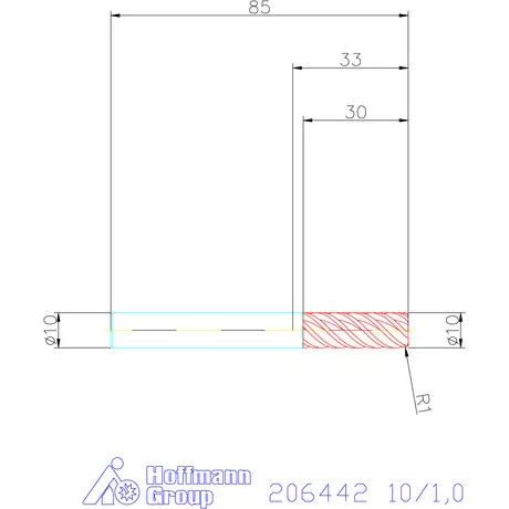 Garant Garant Diabolo VHM tóruszmaró HPC 10/1,0 mm