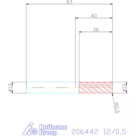 Garant Garant Diabolo VHM tóruszmaró HPC 12/0,5 mm