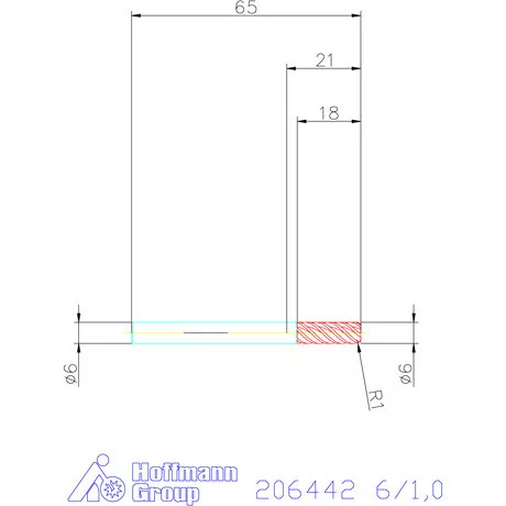 Garant Garant Diabolo VHM tóruszmaró HPC 6/1,0 mm