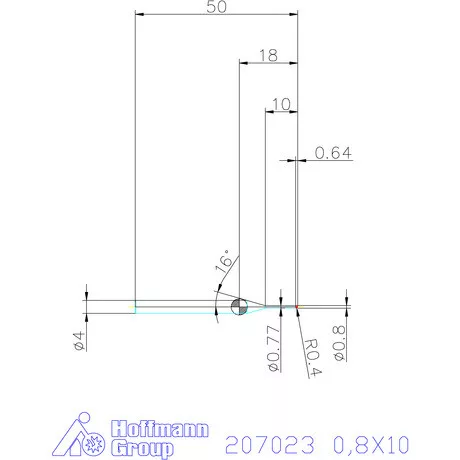 Garant VHM rádiusz másolómaró 0,8X10 mm