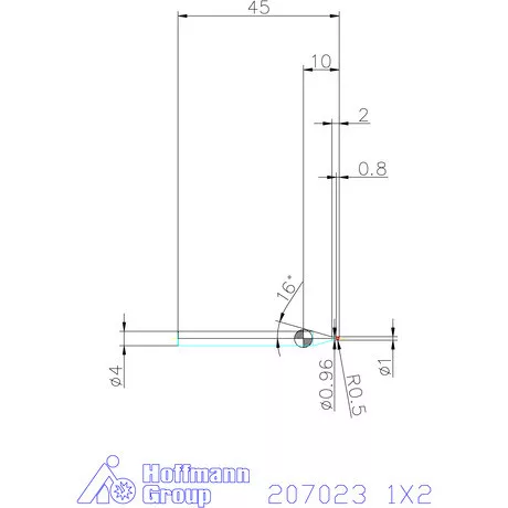 Garant VHM rádiusz másolómaró 1X2 mm
