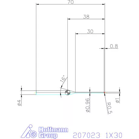 Garant VHM rádiusz másolómaró 1X30 mm