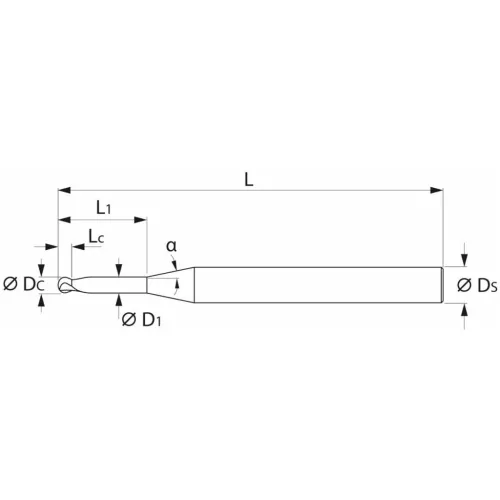 Garant VHM rádiusz másolómaró 1X3 mm