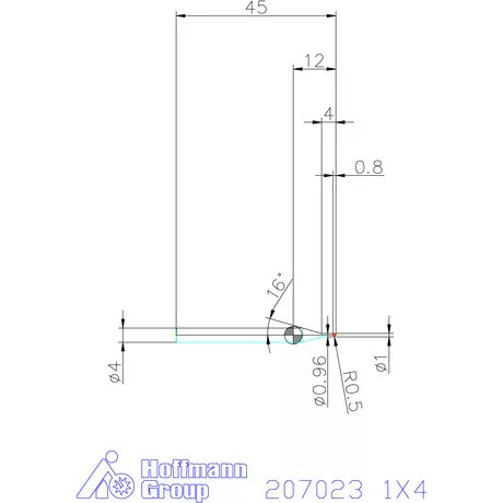 Garant VHM rádiusz másolómaró 1X4 mm