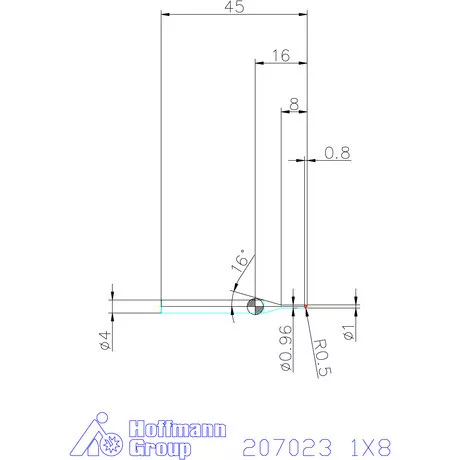 Garant VHM rádiusz másolómaró 1X8 mm