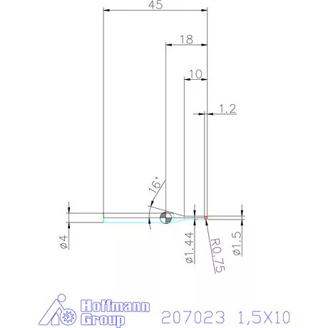 Garant VHM rádiusz másolómaró 1,5X10 mm