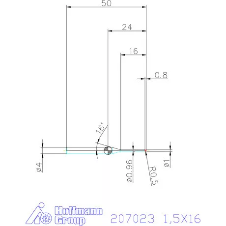 Garant VHM rádiusz másolómaró 1,5X16 mm