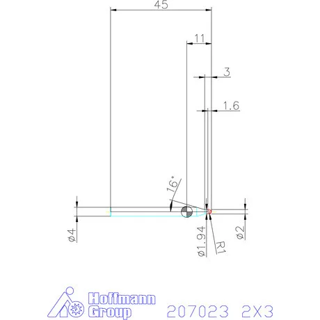 Garant VHM rádiusz másolómaró 2X3 mm