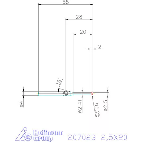 Garant VHM rádiusz másolómaró 2,5X20 mm
