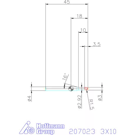 Garant VHM rádiusz másolómaró 3X10 mm