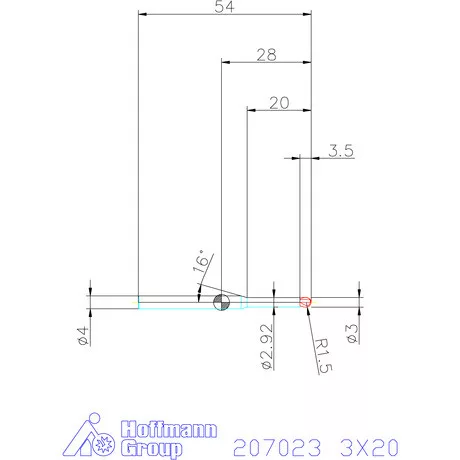Garant VHM rádiusz másolómaró 3X20 mm