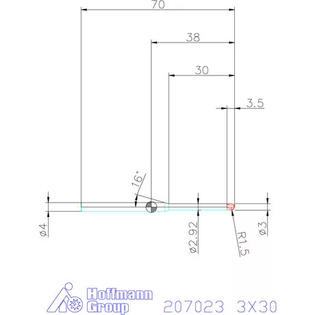 Garant VHM rádiusz másolómaró 3X30 mm