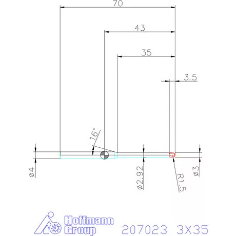 Garant VHM rádiusz másolómaró 3X35 mm