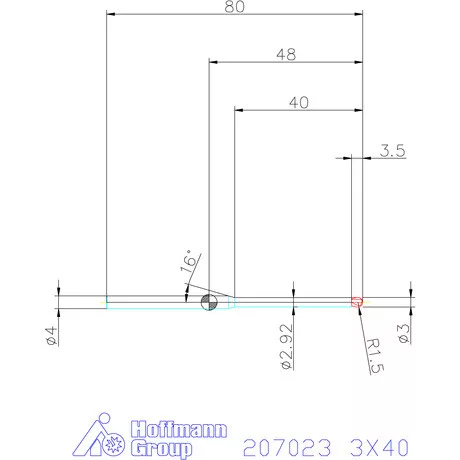 Garant VHM rádiusz másolómaró 3X40 mm