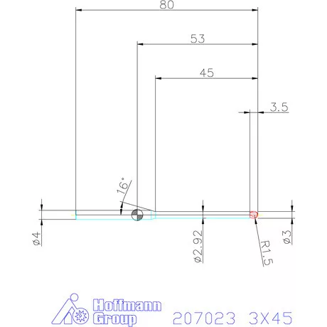 Garant VHM rádiusz másolómaró 3X45 mm