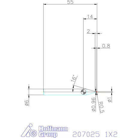 Garant VHM rádiusz másolómaró 1X2 mm