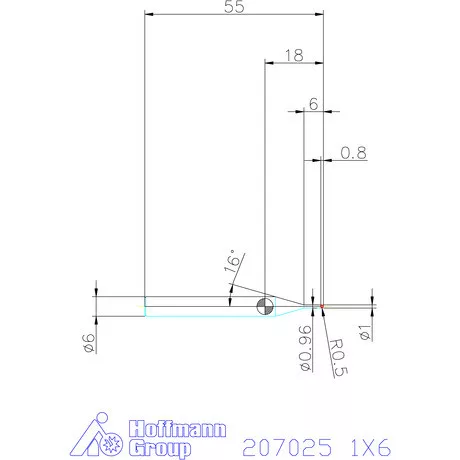 Garant VHM rádiusz másolómaró 1X6 mm