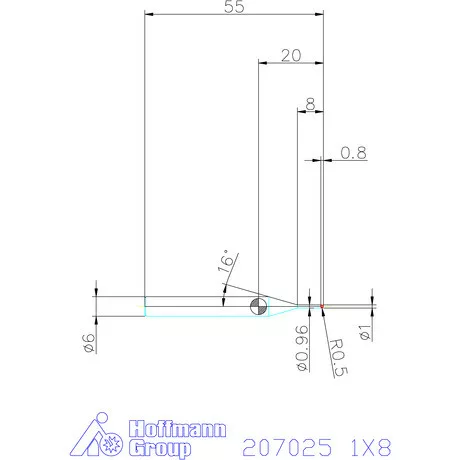 Garant VHM rádiusz másolómaró 1X8 mm