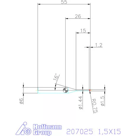 Garant VHM rádiusz másolómaró 1,5X15 mm