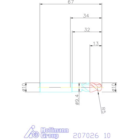 Garant VHM teljes rádiuszmaró 10 mm