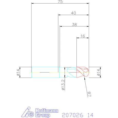 Garant VHM teljes rádiuszmaró 14 mm